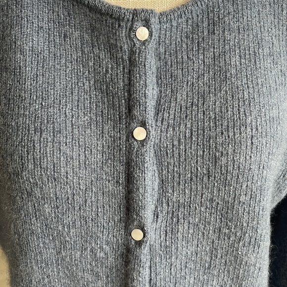 NWOT Sezane Gaspard Vintage Blue Cardigan Sweater SMALL - Picture 3 of 15